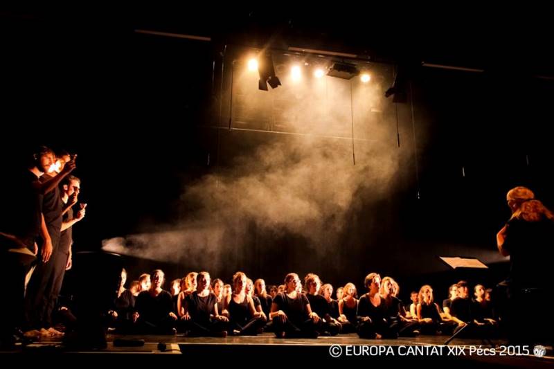 Nastop ateljeja Karmine Šilec z naslovom »Choregie – napredna in inovativna zborovska umetniška oblika« Foto: Europa Cantat