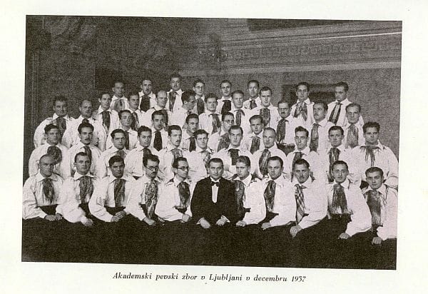 Akademski pevski zbor leta 1937 Foto: arhiv NUK